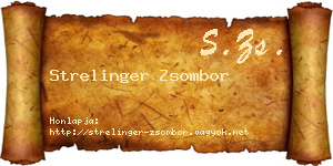 Strelinger Zsombor névjegykártya